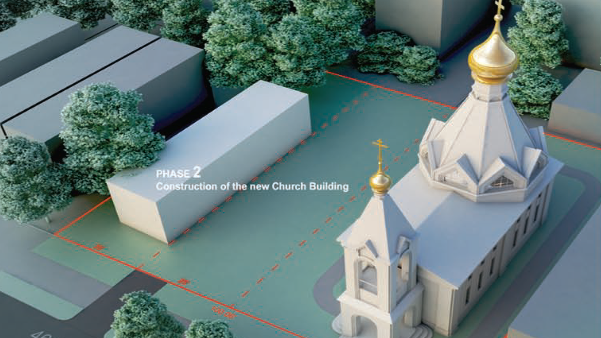 Architectural concept for future development of Saint George Church and parish property